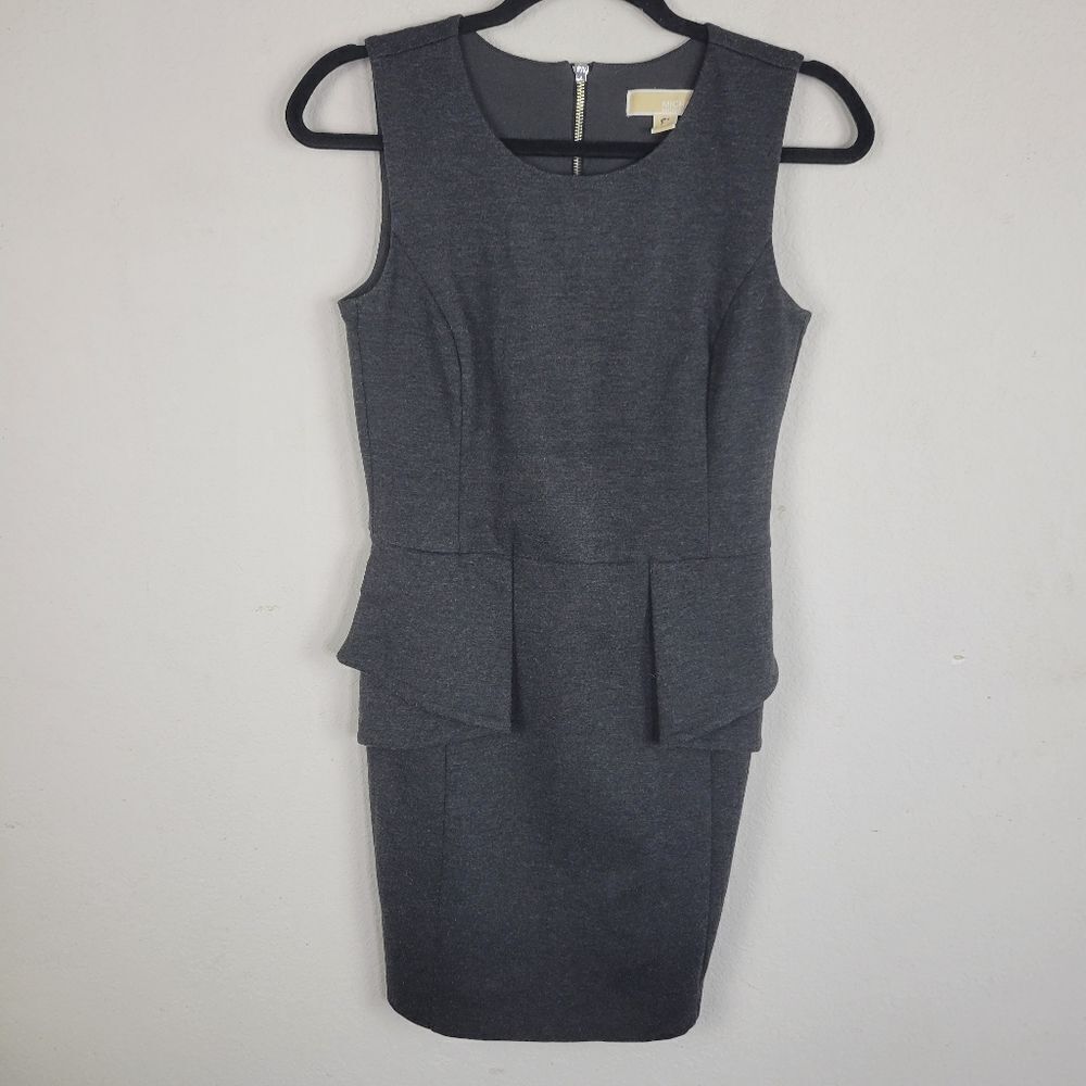 MICHAEL Michael Kors Lined Sleeveless Gray Dress